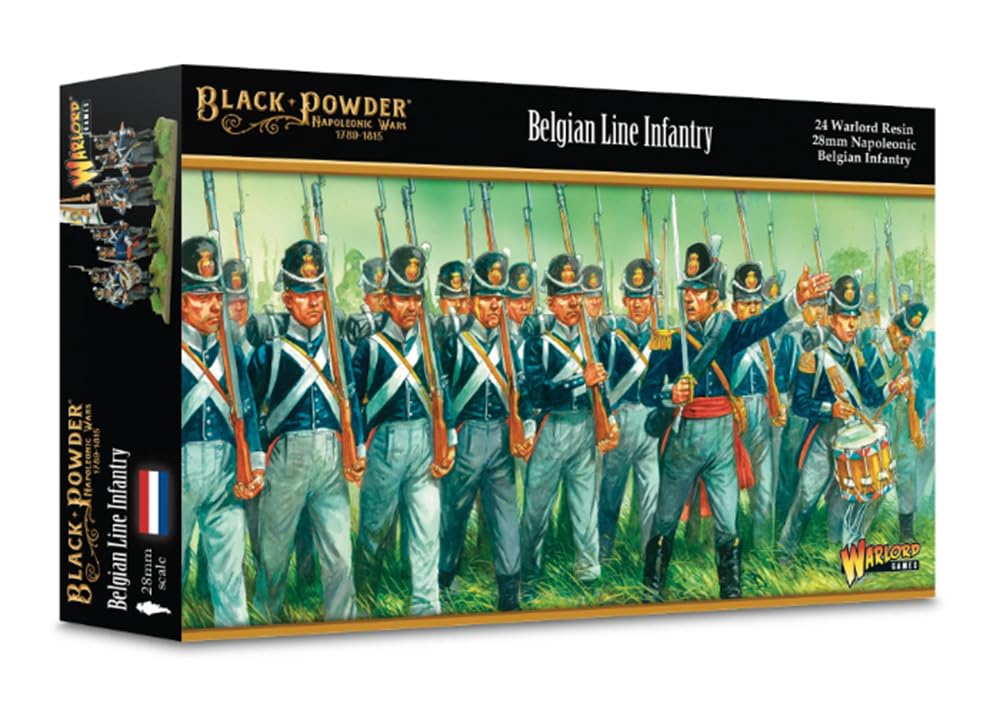 Warlord Games Napoleonic Belgian Line Infantry - 28mm Scale Resin Miniatures for Black Powder Highly Detailed Napoleonic Era for Table-top Wargaming