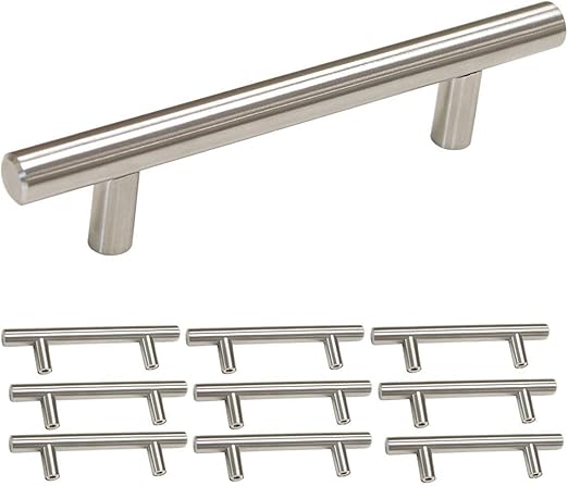 10x 90mm Küchenschrank Türgriffe Gebürstet Schrank ziehen LS201BSS T