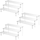 3PCS Acrylic Risers Display Stands, 3 Tier Perfume
