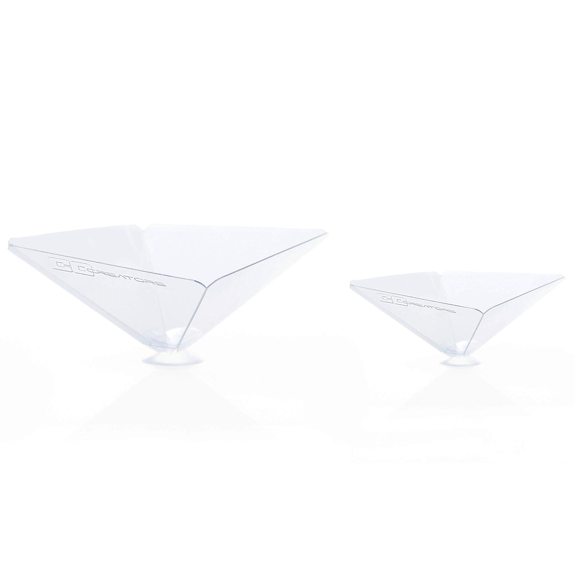 CoCreators 360 Virtual Reality Mini 3D Holographic Projection Pyramid with Suction cup for any Smartphone or Tablet Value Pack