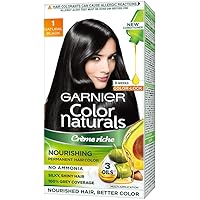 Garnier Color Naturals Crème hair color, Shade 1 Natural Black, 70ml + 60g