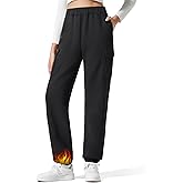 G4Free Flurrylux Joggers for Women Fleece Lined Sweatpants Cotton Cargo Pants Winter Scrubs Casual Pants with Pockets