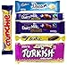 Cadbury 6 Pack 290gm, Dairy Milk Chocolate, Dream, Flake, Frys Turkish Delight and Crunchie Bar