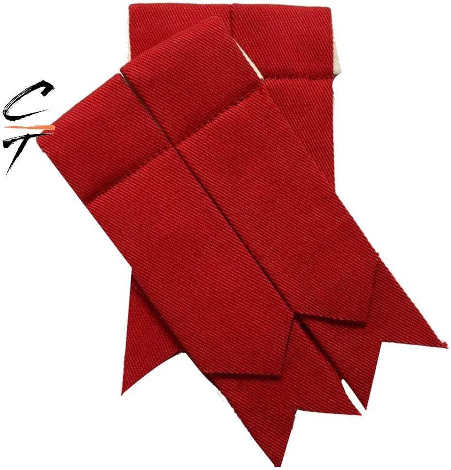 CT New Flashes Red Color Scottish Kilt Hose/Sock Garter Pointed Ends Elasticated Velcro closer (RED)