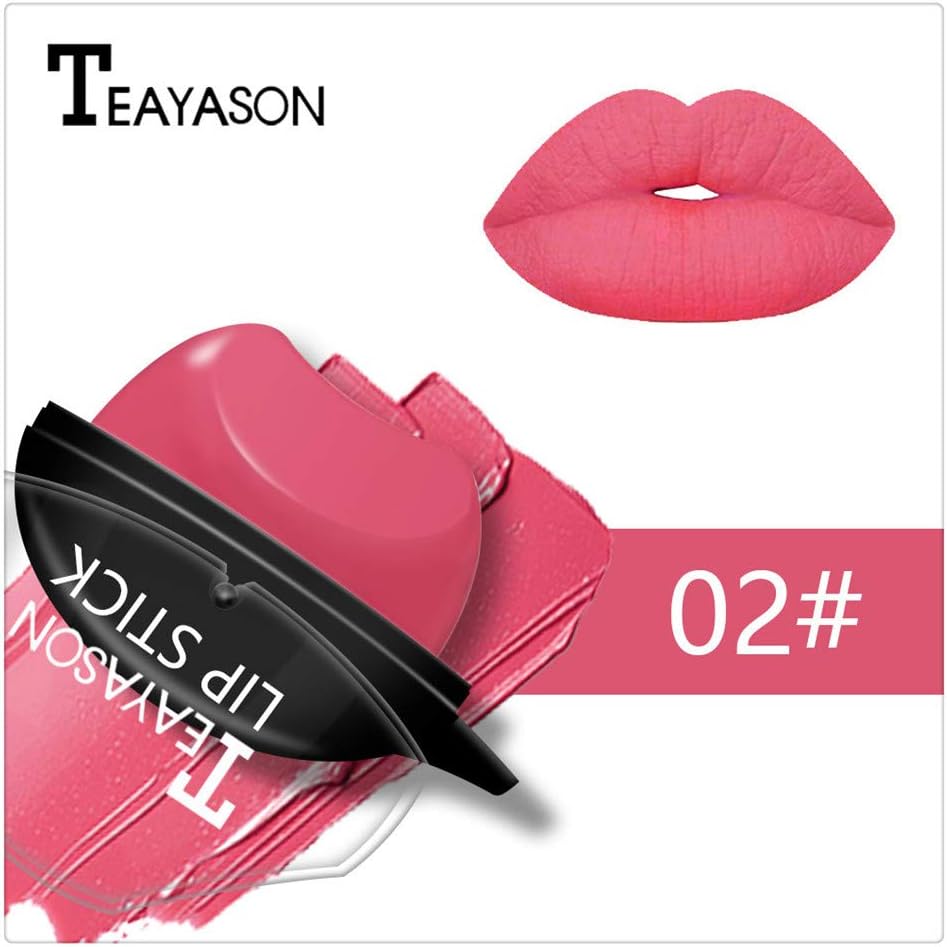 Jooffery Lazy Special Lip Shape Lipstick Womens Beauty Waterproof Long Lasting Lip Liquid Matte Lipstick Lip Gloss Makeup(B)