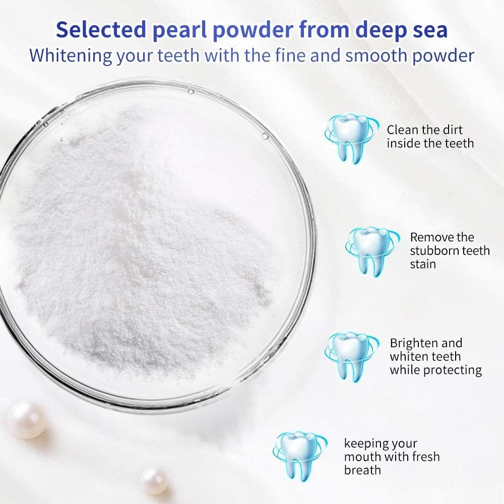 Teeth Whitening Powder BREYLEE Teeth Brightening Powder with Pearl Essence, Baking Soda for Removing Stain Caused by Coffee Wine Smoking Keeping Oral Fresh (55g, 1.94 oz) Only One Pack: Beauty
