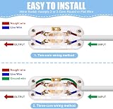 AXFEE 6A DP Inline Switch Torpedo Design 250V for Lamp Desk Light 2/3 Core view 3