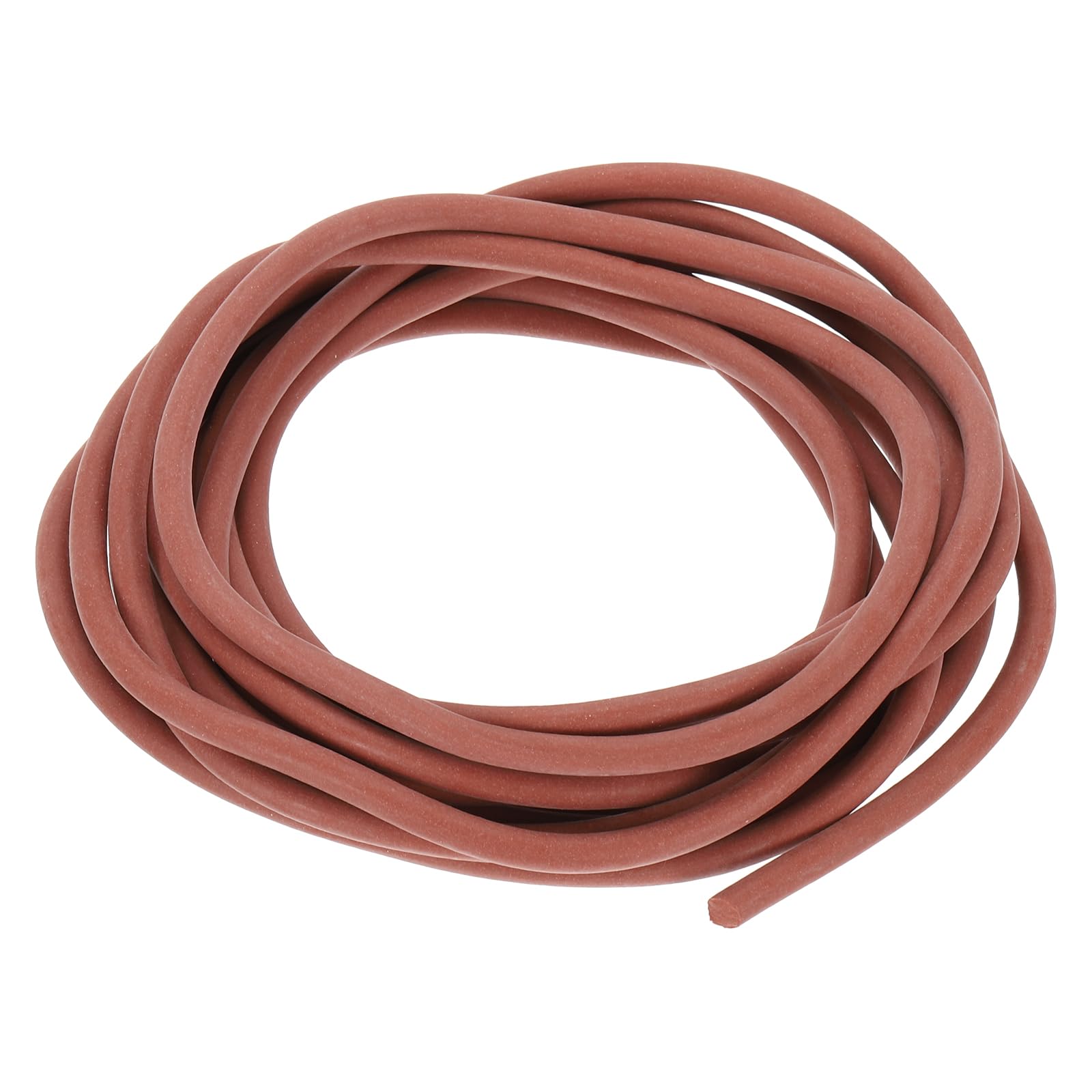 PATIKIL Silicone Foam Seal Strip, 5Meters(16.4Ft) 6mm(0.24") Dia Round High Density Solid Sponge Rubber Weather Stripping Cord for Sealing Gap Blocker Insulation, Red