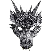Himine Dragon Head Cosplay Mask - PU Foam Mask For Halloween & Festivals (Red+Black) - View #14
