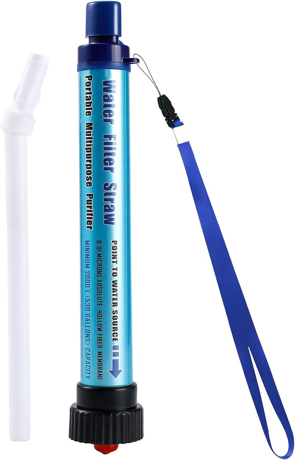 EXTSUD Personal Water Filter 2000L Portable Water Purification Straw