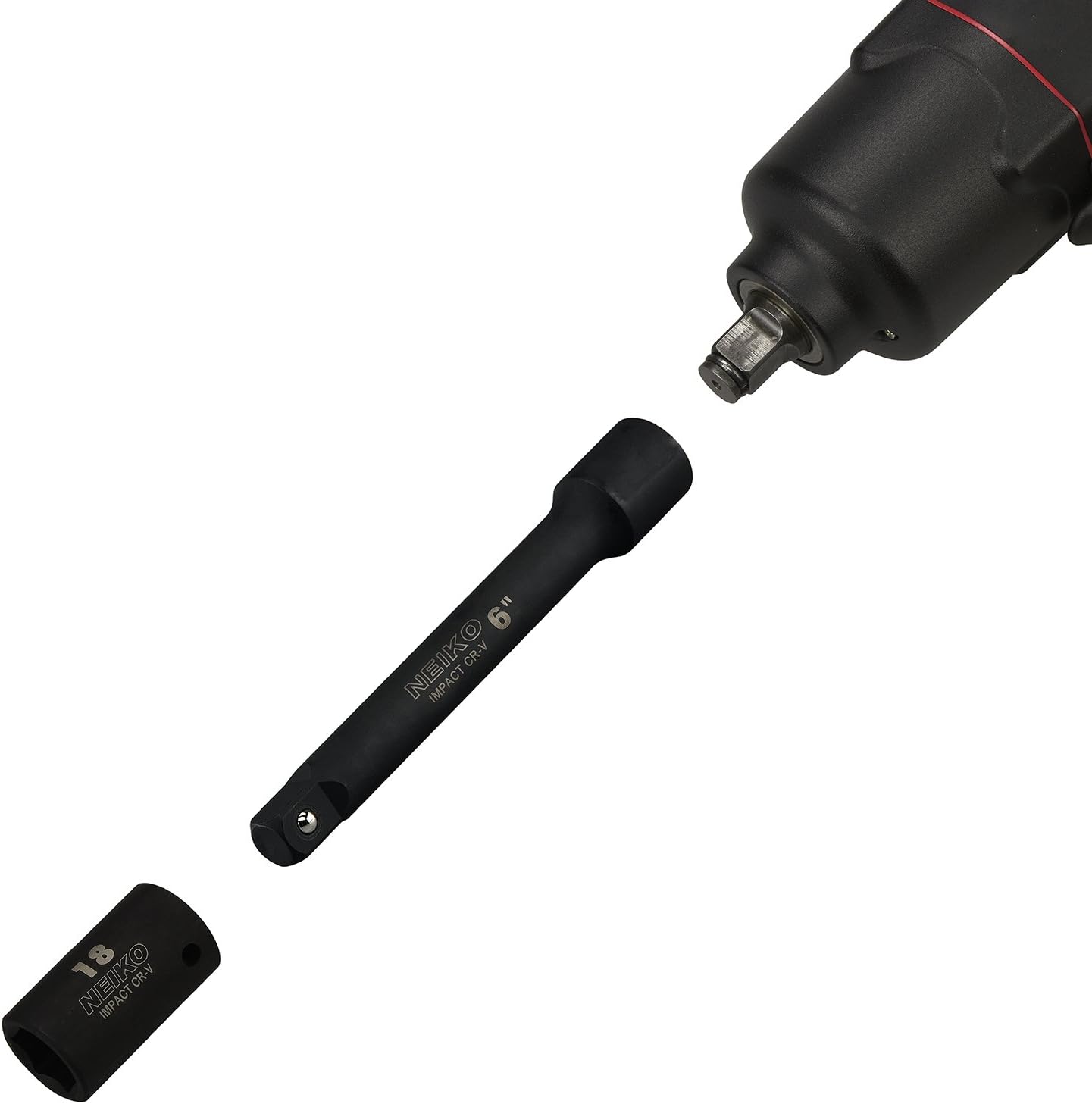 Neiko 00237A 1/2” Drive Impact Extension bar Set, CR-V Steel | 3Piece Set | 3”, 6”, 8”: Home Improvement