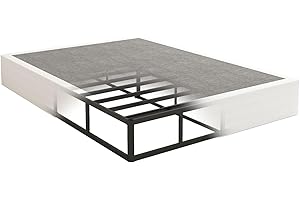 NHODIR Box Spring for King Bed, 9 inch King Size Box Spring Only, Strong Metal Frame Mattress Foundation, No Noise, Easy Assembly