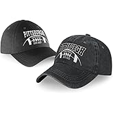 Embroidered City Vintage Classic 2-Pack Washed Denim and Color Snapback Caps for Men Women, Adjustable Fans Baseball Cap