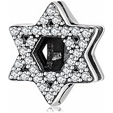 MEITAIHE Initial A-Z Letter Charm Alphabet Beads Reflexion Charms 925 Sterling Silver Reflexions Heart Dangle Clip Charm Birthday Bracelets for Women (Star)