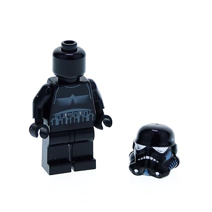 1 x Lego System Figur Star Wars Expanded Universe Shadow Trooper Torso schwarz bedruckt mit Rüstung Stormtrooper Helm 30408px