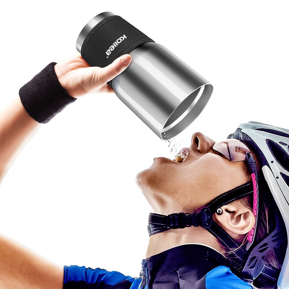 Kollea Insulated Stainless Steel Tumbler with Leak Proof Lid and Neoprene Sleeve, 30 oz