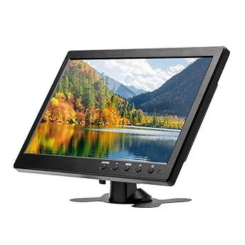 Podofo Auto Monitor TFT LCD 10.1 Zoll BNC / AVI / VGA / HDMI Kompatibel Eingang mit Bildschirm PC / DVD / TV / Überwachungska