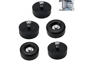 5Pcs XQYCJkairui 2.5 Inches Round Rubber Trailer Bumpers, Door Ramp Stop with Hardware,Set for Generators, Pressure Washers, 