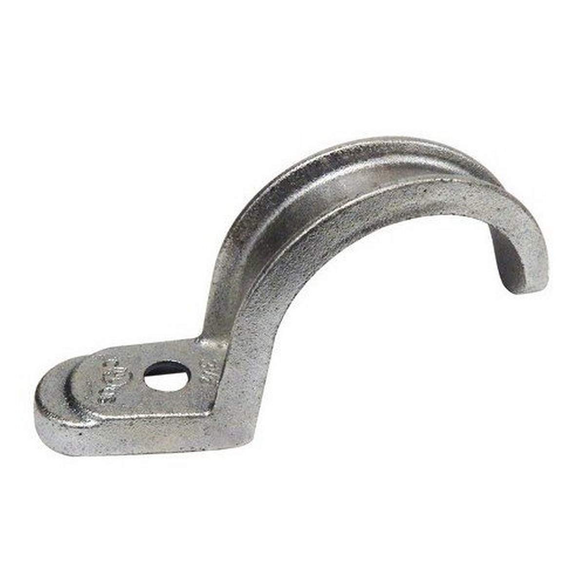 Morris 19528 Rigid Pipe Strap, Malleable Iron, 1 Hole, 21/2 Strap