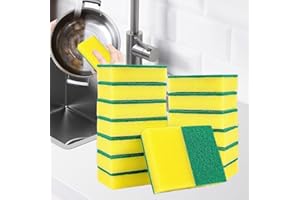 15 Pcs Kitchen Cleaning Sponge, Double Face Non-Scratch Scrub Sponge, Long Lasting, Super Absorbent Cleaning Supplies, for Ki