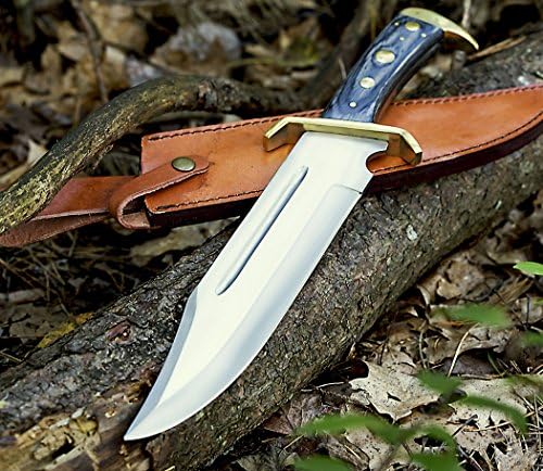 16.5" HEAVY Full Tang Fixed Blade Western Style Mountain Man Bowie Knife With leather Sheath