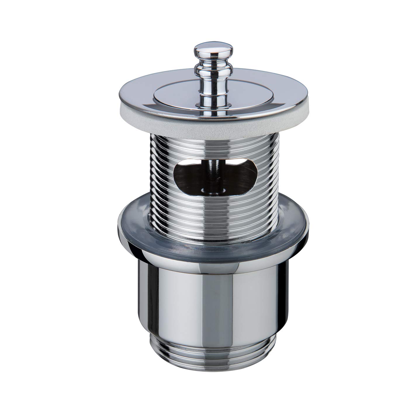 Wirquin 30723429 Designer Basin Plug with Overflow Chrome