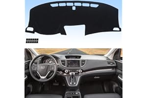 AUQDD Dashboard Cover Mat Fit for 2012 2013 2014 2015 2016 Ho-nda CR-V, Black Flannel Dash Mat, Anti-Glare, Anti-Reflection, No Peculiar Smell - Fits Vehicle Without HUD Models