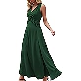 XEB Wedding Guest Dresses for Women 2025 V Neck Formal Dresses for Women Sleeveless Evening