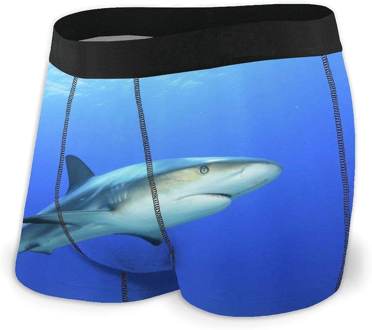 Men's Underwear Shark Swimming Ocean Boxer Briefs Comfort Soft