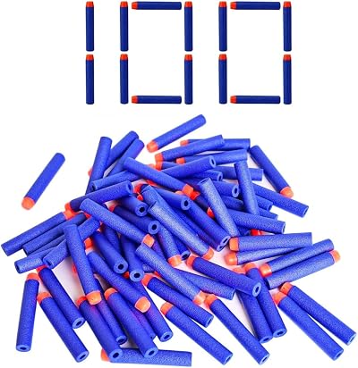 Navoys 100pk Nerf Elite Compatible Foam Darts Blaster Bullets Blue Orange