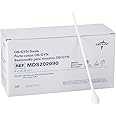 Medline OB/GYN Non-Sterile Swabs with Rayon Tip, Plastic Shaft, 8", Ideal for Medical Examinations, Box of 100