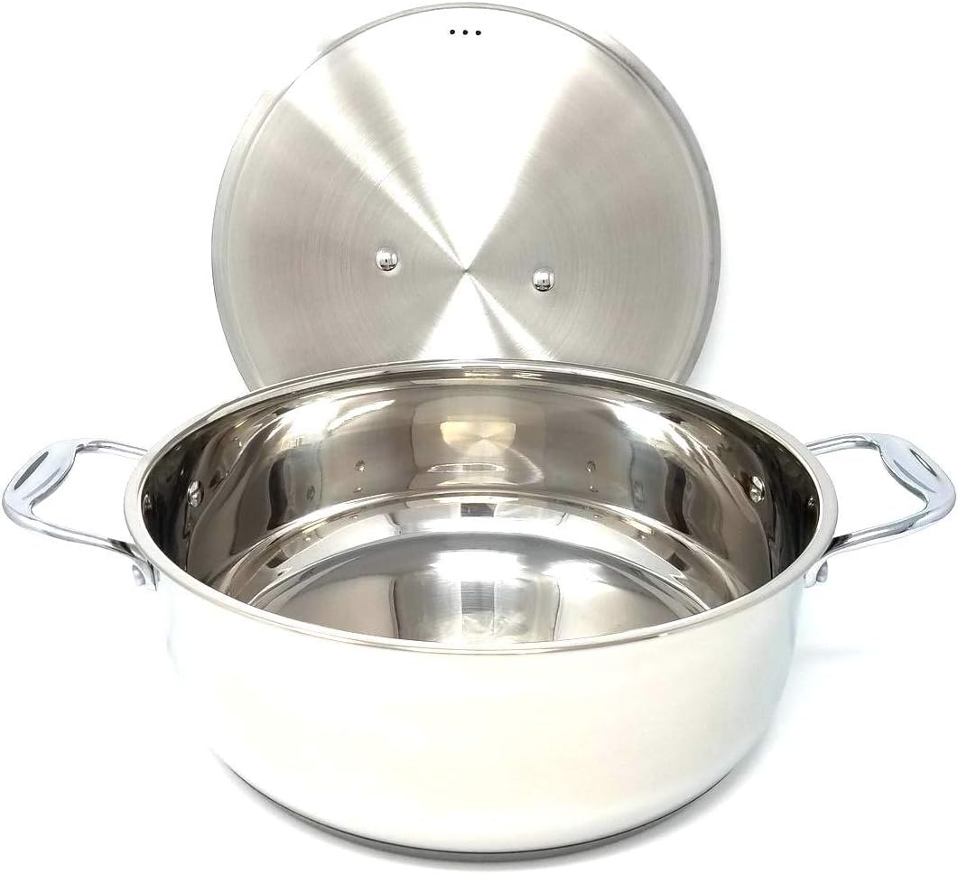 Better Chef, BC1401, 14 Quart Genuine 18/8 XXL Restuarant Grade All Stainless Steel Pot, Lid and Handles with Bright Mirror Surface Great for Rice, Stew, Soups and Sauces Cookware