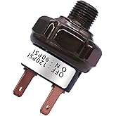 mankk Air Pressure Switch 90-120 PSI Thread 1/8" NPT 24V 12V DC Air Compressor Pressure Switch for Air Horn Train 90-120-1/8" NPT-BK