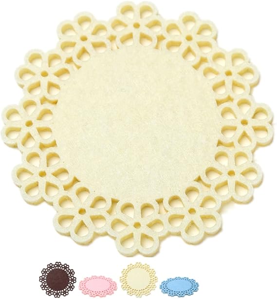 Dulce Cocina Set of 6 Ivory Flores Coasters Home Decorations Good Drinks