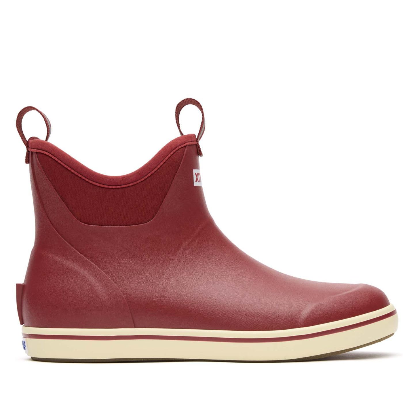 Xtratuf 6” Men’s Ankle Deck Boot - Size 9, Rust Red - Lightweight, 100% Waterproof Rubber Footwear - Non-Marking, Slip-Resistant Outsole - Moisture-Wicking Liner Image