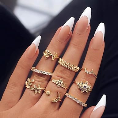 gold knuckle ring set