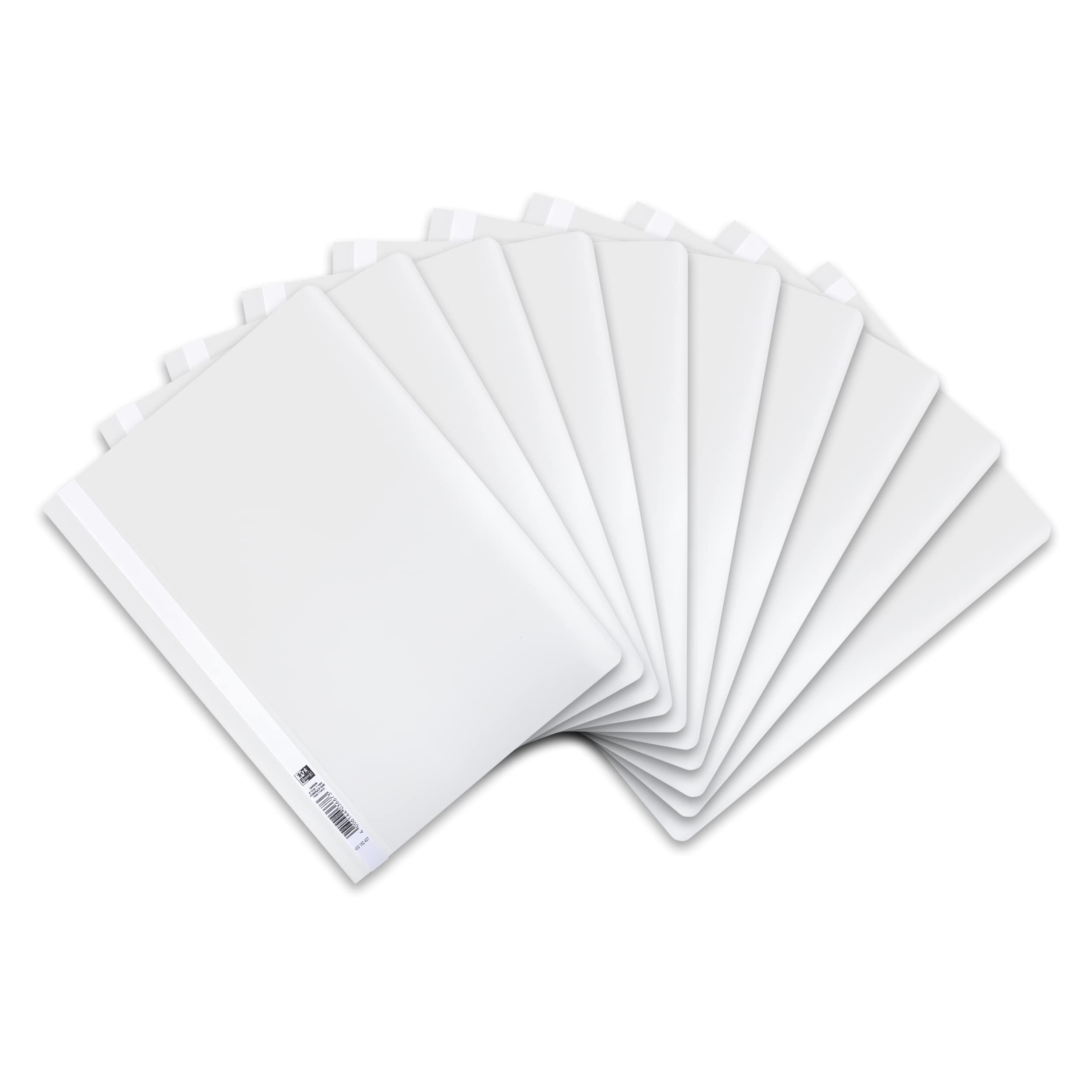 Oxford A4 File Folders Plastic White Pack of 10
