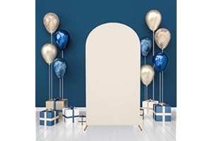CTWWFS 7.2 FT Wedding Arch Cover Spandex Fitted Arch Cover for Round Top Chiara Arch Backdrop Stand Covers for Wedding Birthday Party Decoration