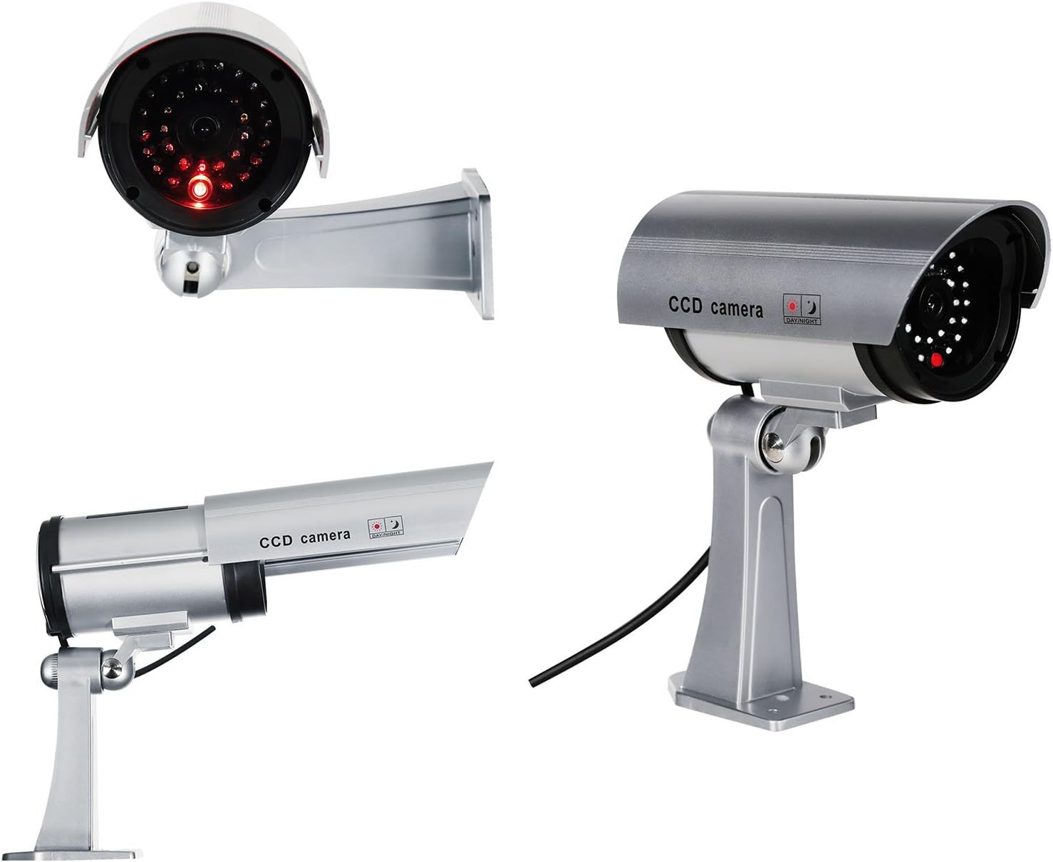 Telecamera di sicurezza fittizia per interni ed esterni a cupola