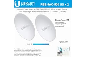 Ubiquiti PBE-5AC-500-ISO 2-Pack 5Ghz PowerBeam AC ISO 27dBi 500mm airMAX Bridge