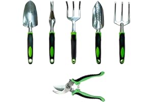 GZLVSOW Garden Tool Set Gardening Hand Tools Heavy Duty Gardening Tools Outdoor Hand Tools Extra Succulent Tools Set with Fashion Garden Tools (6)