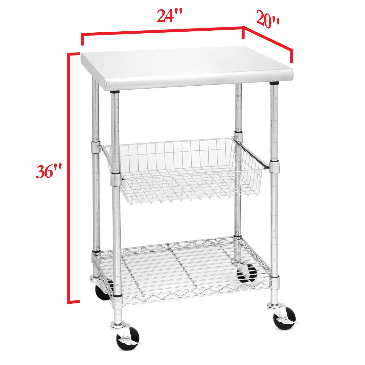 Seville Classics StainlessSteel NSFCertified Professional Kitchen