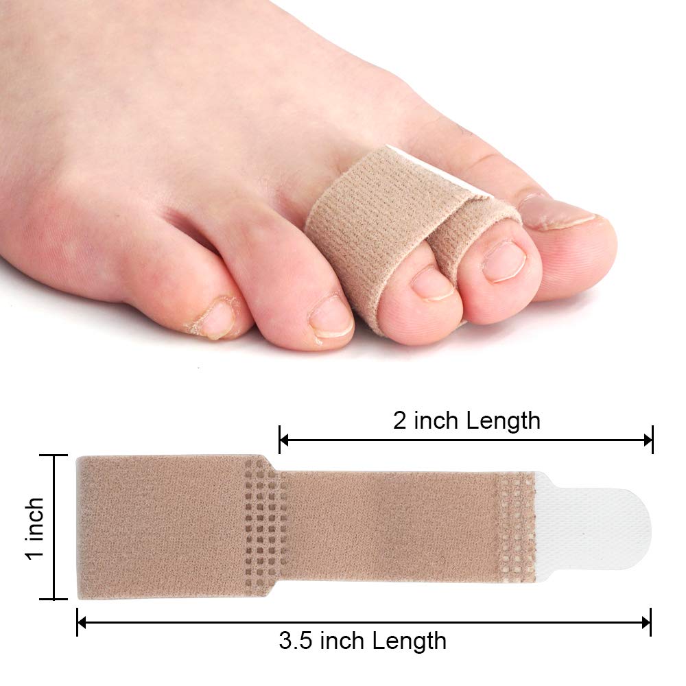 Skyfoot’s Broken Toe Wraps Hammer Toe Straight Cushioned Correction Bandages - Pack of 6 Toe Separator Splints