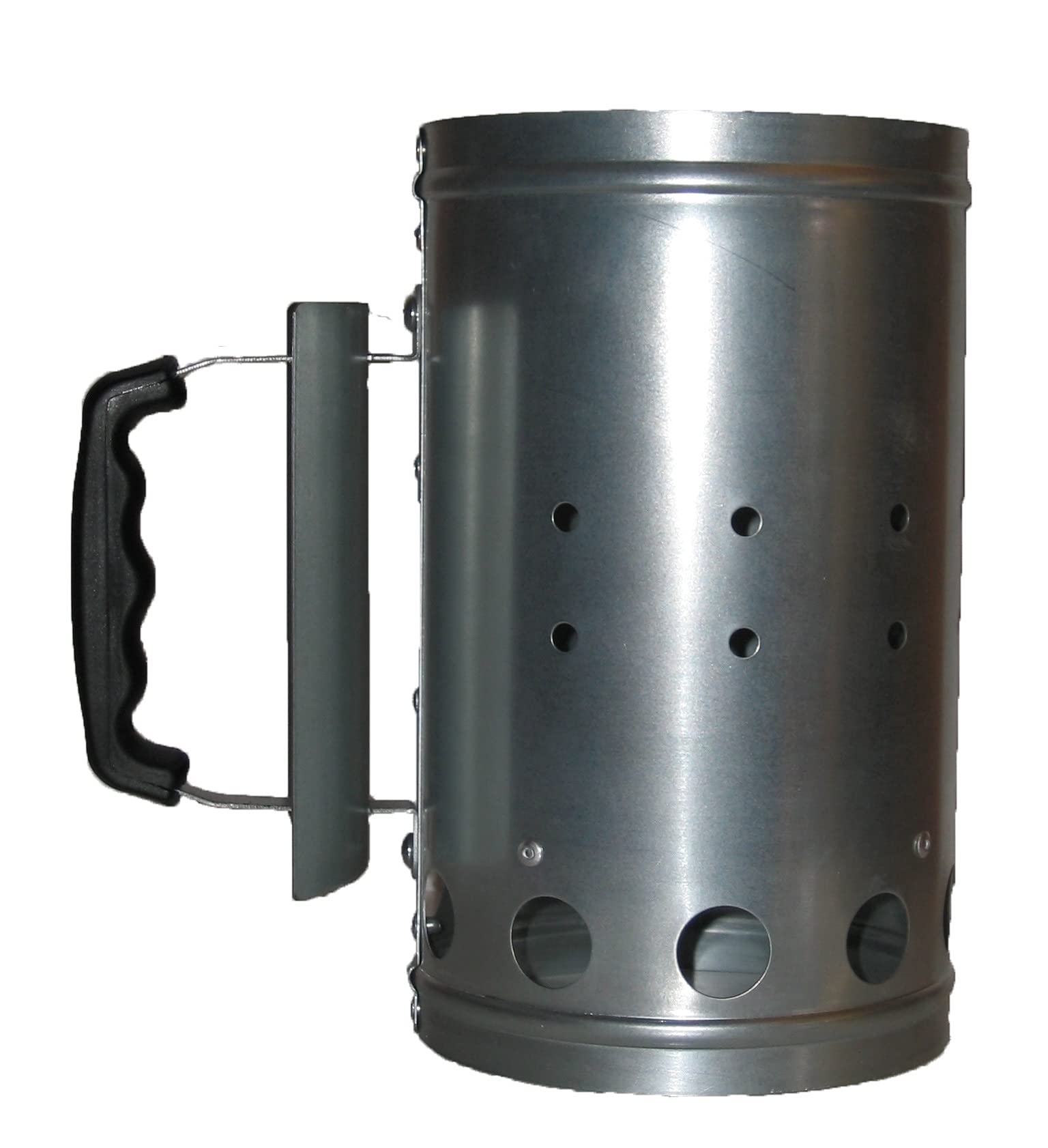 Bambelaa Charcoal lighter, chimney starter, BBQ grill lighter, grill chimney, grill starter, grill charcoal oven lighter, charcoal starter (silver)