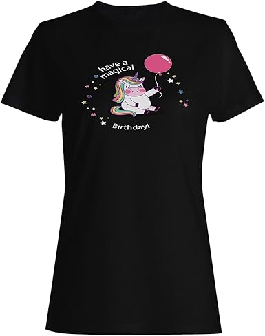 Innoglen Nouveau Joyeux Anniversaire Drole De Licorne Dames T Shirt I441f Amazon Fr Vetements Et Accessoires