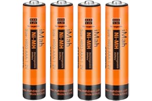 iMah 4-Pack 1.2V 750mAh Ni-MH AAA Rechargeable Battery for Panasonic Cordless Phones Also Compatible with BK40AAABU HHR-55AAABU HHR-65AAABU HHR-75AAA/B HHR-4DPA/4B BK30AAABU BT205662 and Solar Lights