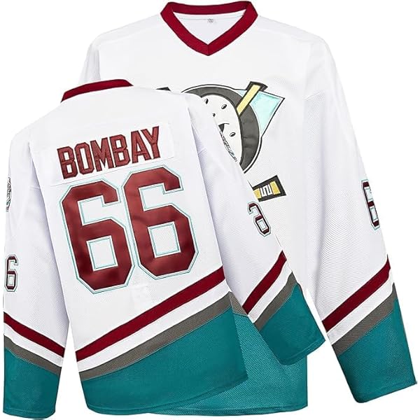 Amazon.com: Mighty Ducks Movie Ice Hockey Jersey 66# Gordon Bombay