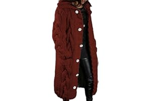 jxsoyen Long Cardigan Sweaters for Women Coats Cable Knit Casual Open Front Long Sleeve Sweater with Pockets