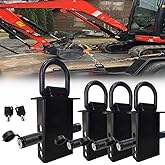 Stake Pocket D Rings with Anti-Theft Lock Pin,Adjustable Heavy-Duty Trailer Stake Pocket Tie-Down Utility for Flatbed Trucks and Trailers 1/2" D Rings Fit for 2" x 4" Stake Pockets Black (4 PCS)