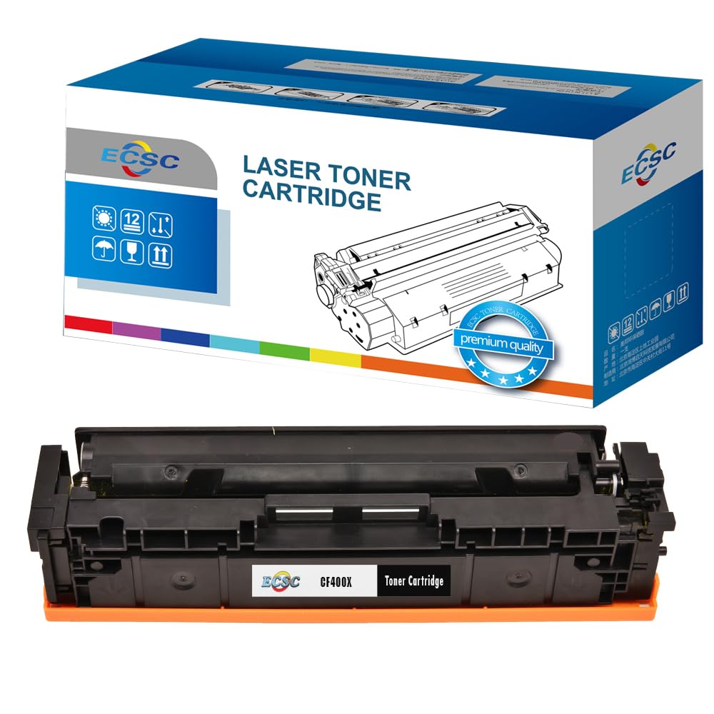ECSC Compatible Toner Cartridge Replacement for HP Colour LaserJet Pro M252dw M252n MFP M274n MFP M277dw MFP M277n CF400X (Black, 1-Pack)